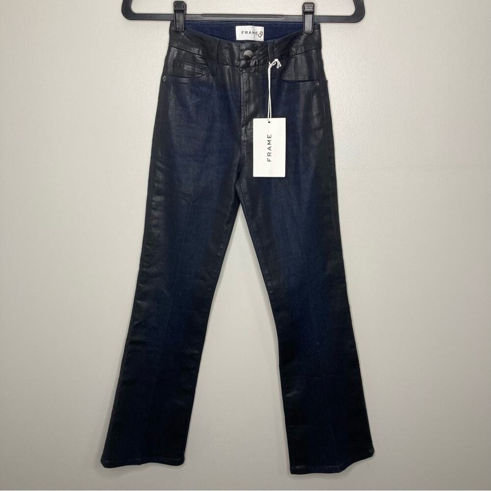 NWT FRAME Le Crop Mini Boot Epicure Coated Jeans 24